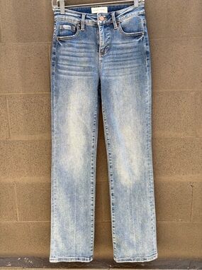 Risen Jeans: Light Blue Straight-Leg Jeans